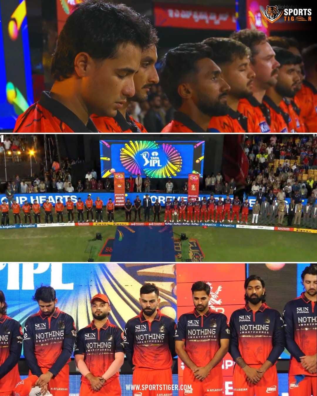 RCB and SRH players remembered 11 lives that were lost during stampede