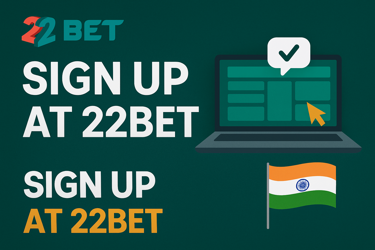 22bet sign up process