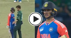 abhishek sharma fights with shaheen afridi after hitting six on first ball of india s innings sportstiger