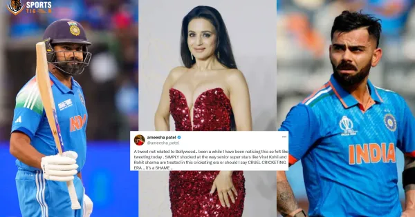  ameesha patel backs rohit sharma virat kohli slams management