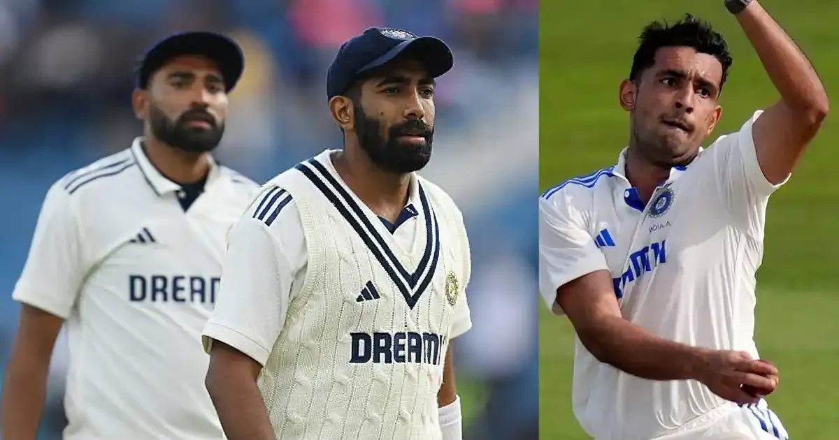 anshul kamboj jasprit bumrah and mohammed siraj