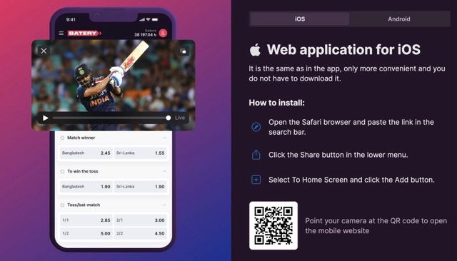 batery bet app 