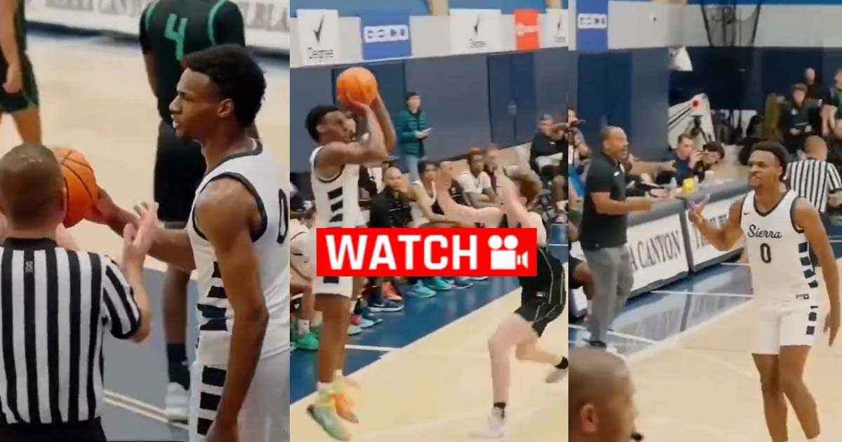 Watch Lebron James Son Bronny Hits Back To Back 3s After Heated Moment Watch Lebron James Son Bronny Hits Back To Back 3s After Heated Moment