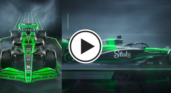 Logo de l équipe Stake F1 dans un contexte sportif