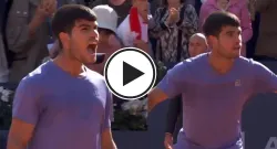 carlos alcaraz celebrates barcelona open semi finals win in style over arthur fils