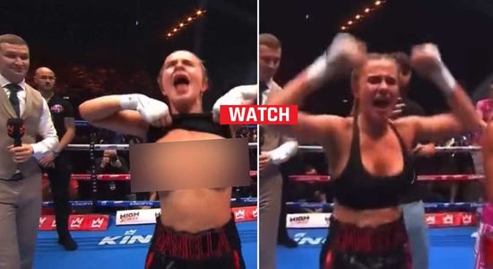 Daniella Topless celebration Daniella Topless Kingpyn Boxing