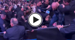 dillon danis gets into cageside fight with team khabib at ufc 322 gets escorted out sportstiger