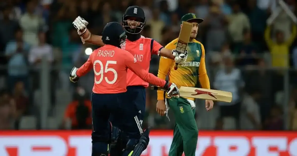 england with 229 for 7 wickets v the proteas in 2016 in the t20 world cup game mumbai