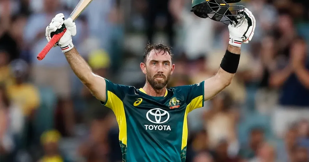 glenn maxwell 120 off 55 v west indies at adelaide 2024 