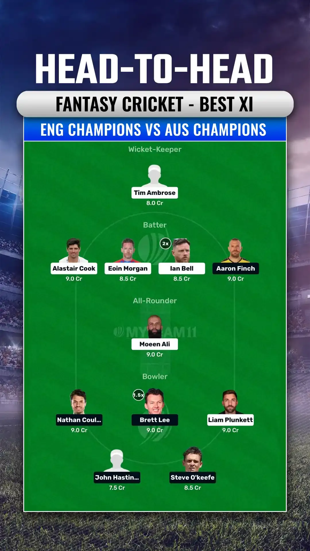 head to head engvsaus champions