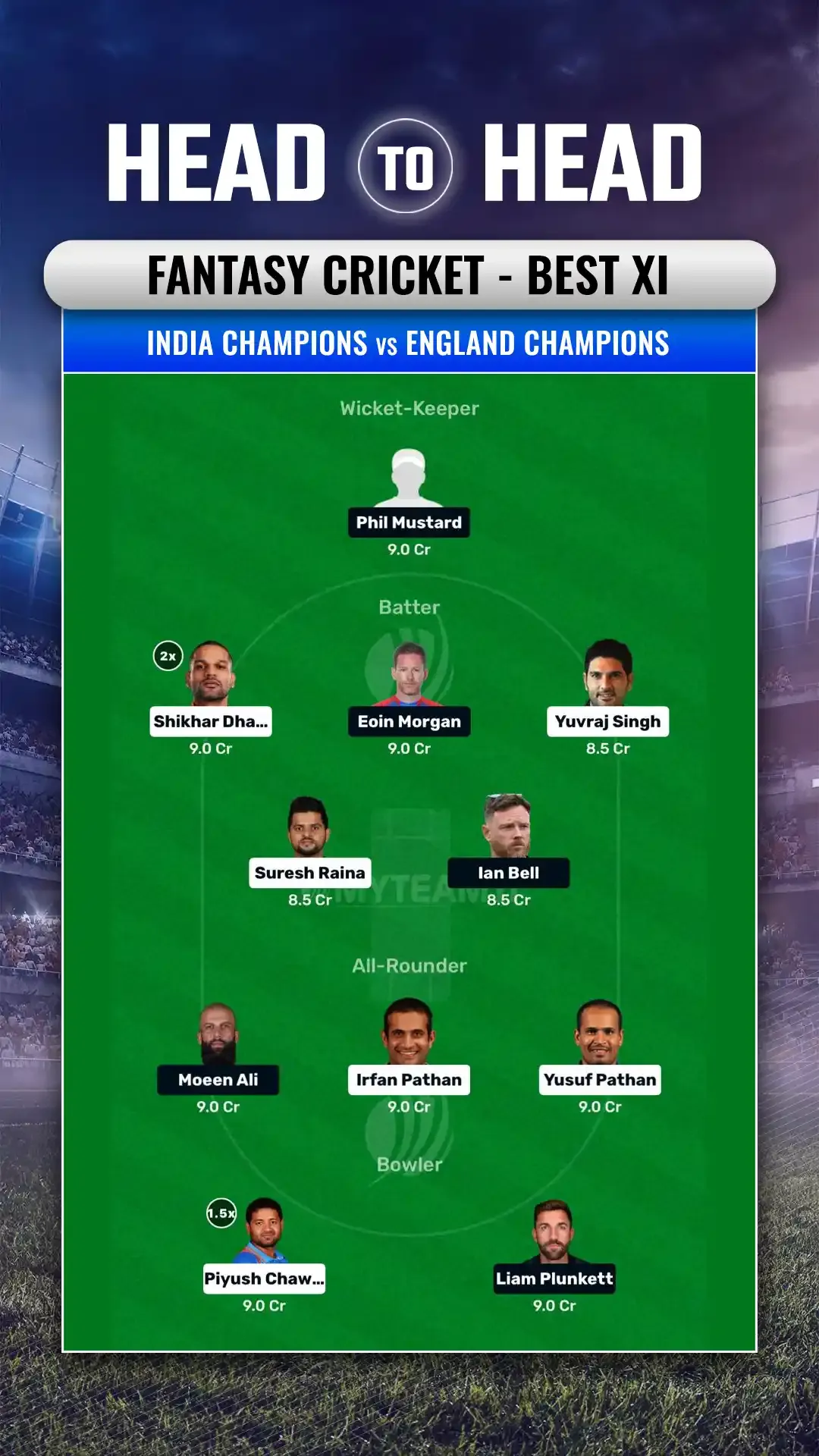 head to head indvseng champ