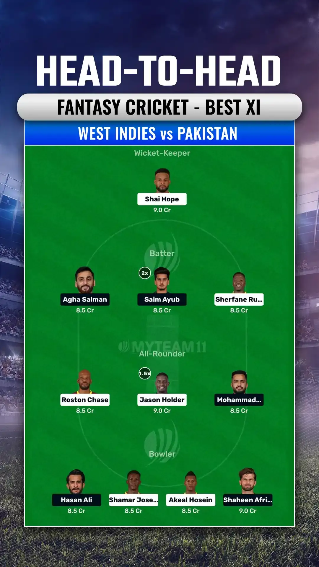 head to head wi vs pak