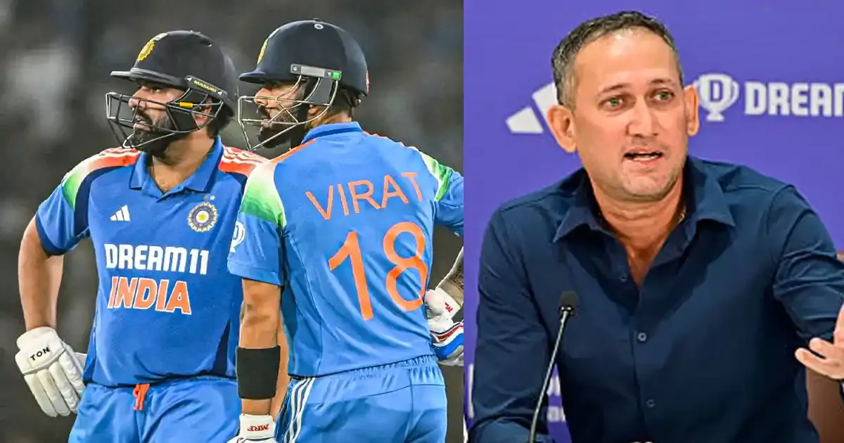indian chief selector ajit agarkar reveals virat kohli and rohit sharma are non committal about odi world cup 2027