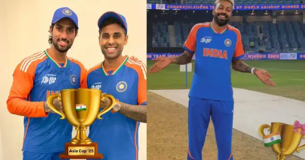 Indian players share pics with photoshopped trophy