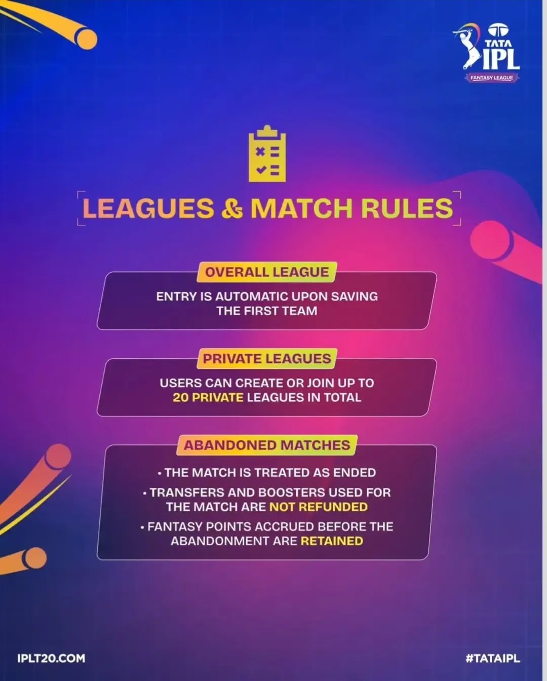 ipl fanatsy rules 5 