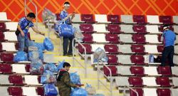 japan fans clean up dallas stadium after world cup match continuing their world cup tradition
