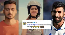 jasprit bumrah drops hilarious comment on axar patel s promotional post on instagram sportstiger