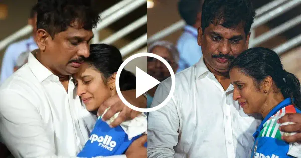 WATCH: Jemimah Rodrigues breaks down in tears in father Ivan’s arms after guiding India to 5-wicket win in CWC 2025 semi-final