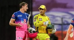 jos buttler on ms dhoni