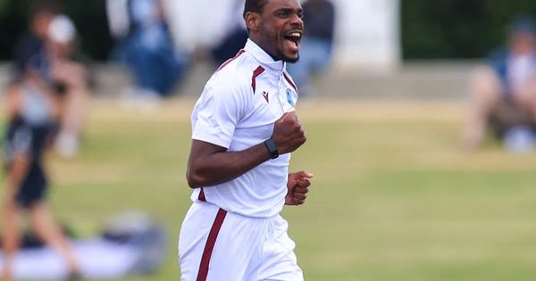 justin greaves creates history bowls five consecutive maiden wicket overs against pakistan in first test