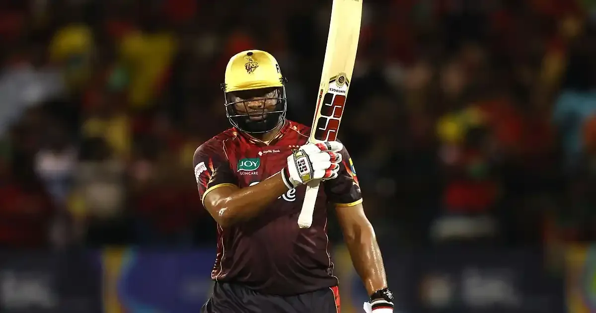 kieron pollard maintains stellar form smashes 17 ball fifty against guyana amazon warriors in cpl 2025