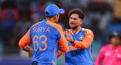 kuldeep yadav takes back to back wickets for india in asia cup 2025 clash