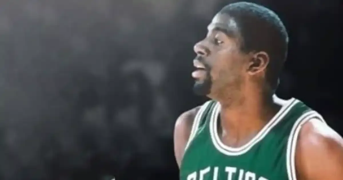magic johnson in boston celtics jersey