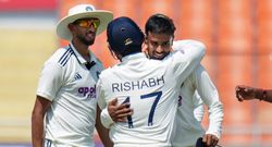 manav suthar dismisses abdul malik in first over to record maiden test wicket