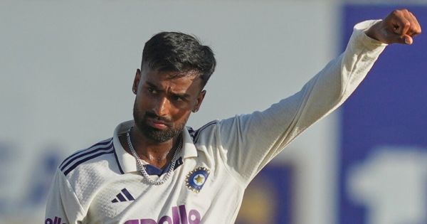 manav suthar s six wicket haul seals india s 165 run win over sri lanka in first test at galle