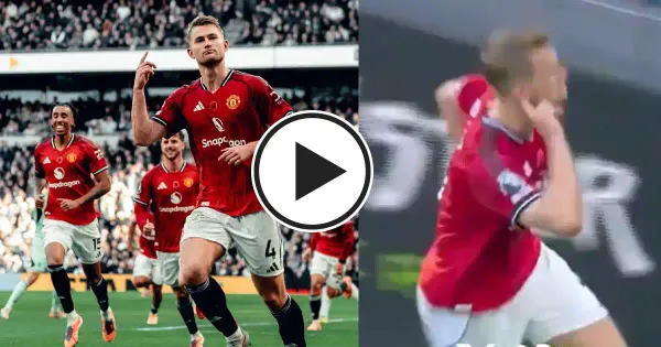 WATCH: Manchester United earn late 2-2 draw vs Tottenham Hotspur in Premier League with Matthijs de Ligt goal in 90+6’ minute