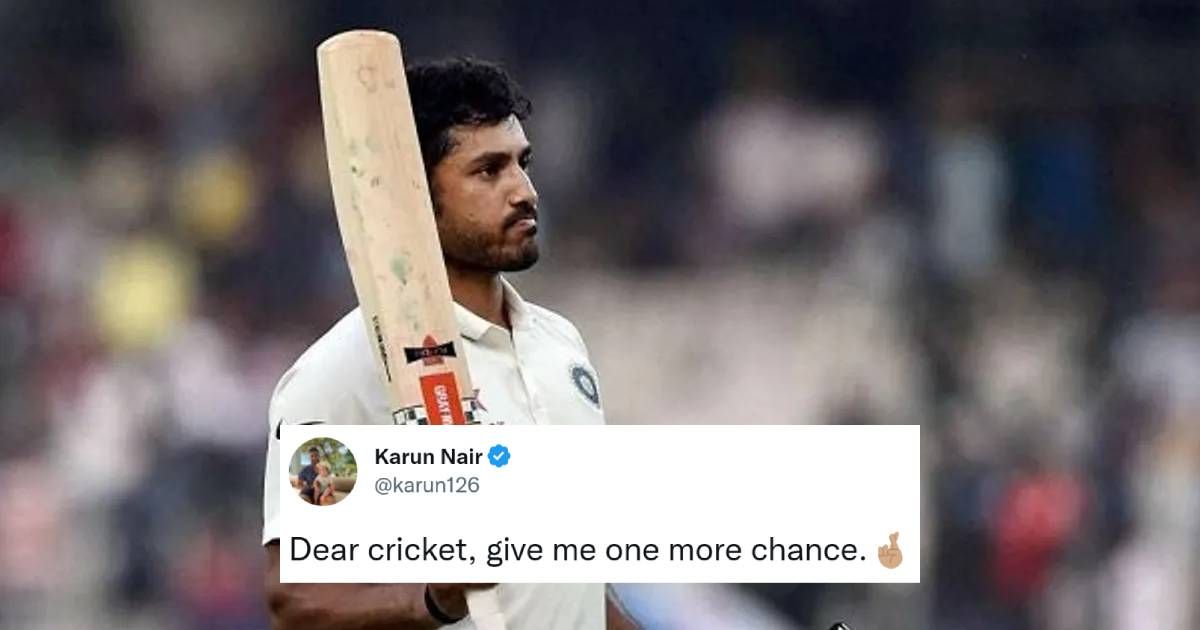 Karun Nairs Emotional Plea Cricket Gave Me A Second Chance But - 0u6wuym