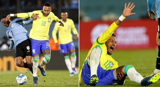 neymar injury vs uruguay