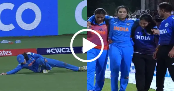 WATCH: Pratika Rawal twists her ankle in horrible visual; gets taken off the field during ICC Women’s CWC 2025 clash