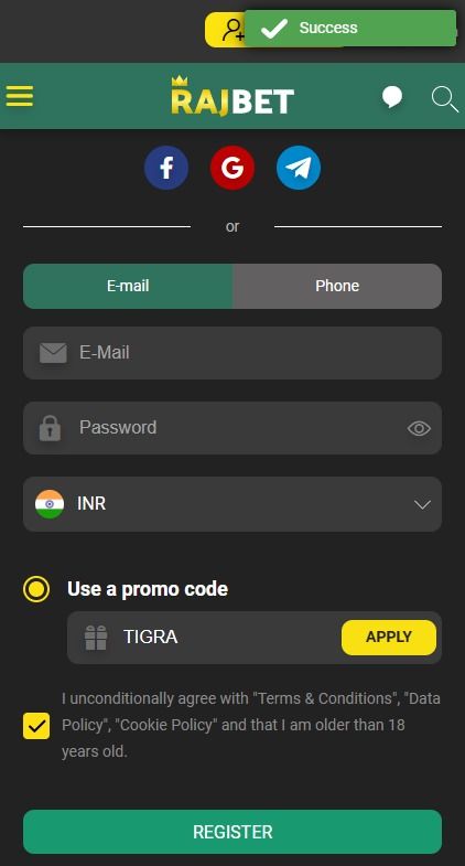 rajbet promo code
