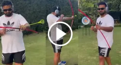 rishabh pant tries hands on archery hits bullseye on first attempt sportstiger