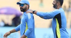 rohit sharma hilariously mimics abhishek nayar s bowling action ahead of kkr clash