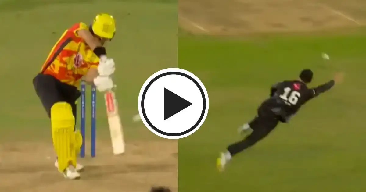 Phil Salt Pulls off Flying Catch In The Hundred