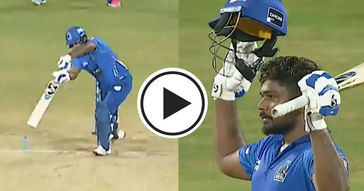 sanju samson hits 42 ball century in kerala cricket league sportstiger