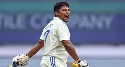 sarfaraz khan smashes 92 ball ton in buchi badu trophy 2025