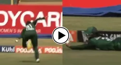 sidra ameen takes a brilliant running catch in the deep