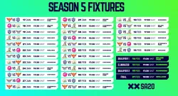 SA 20 seson 5 fixtures