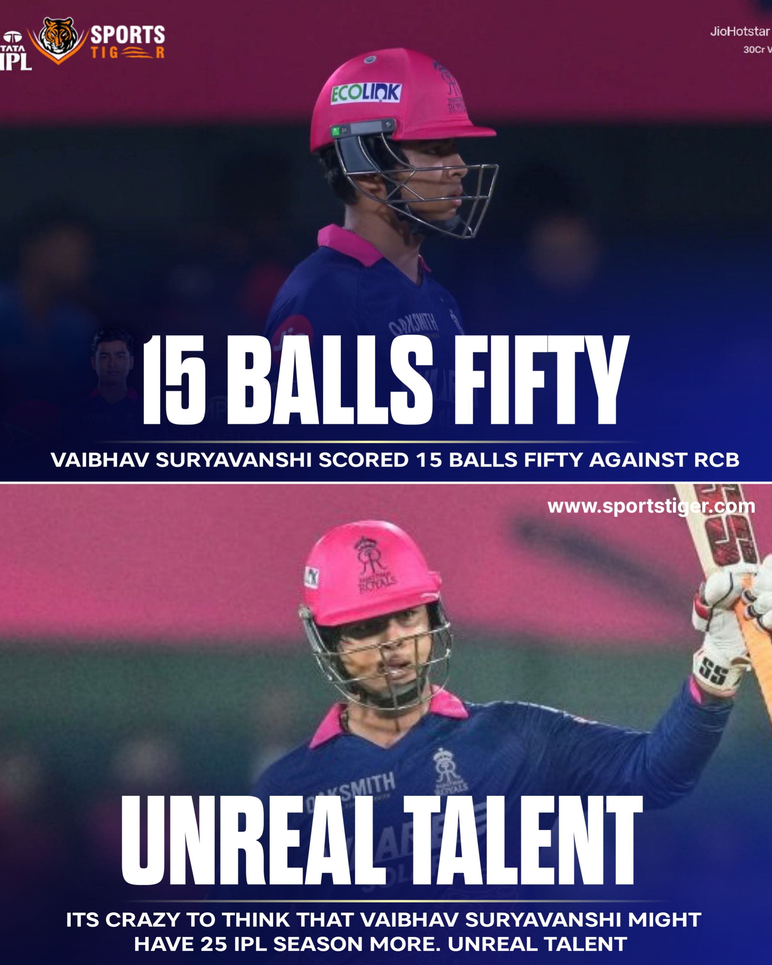 vaibhav suryavanshi s 15 ball fifty