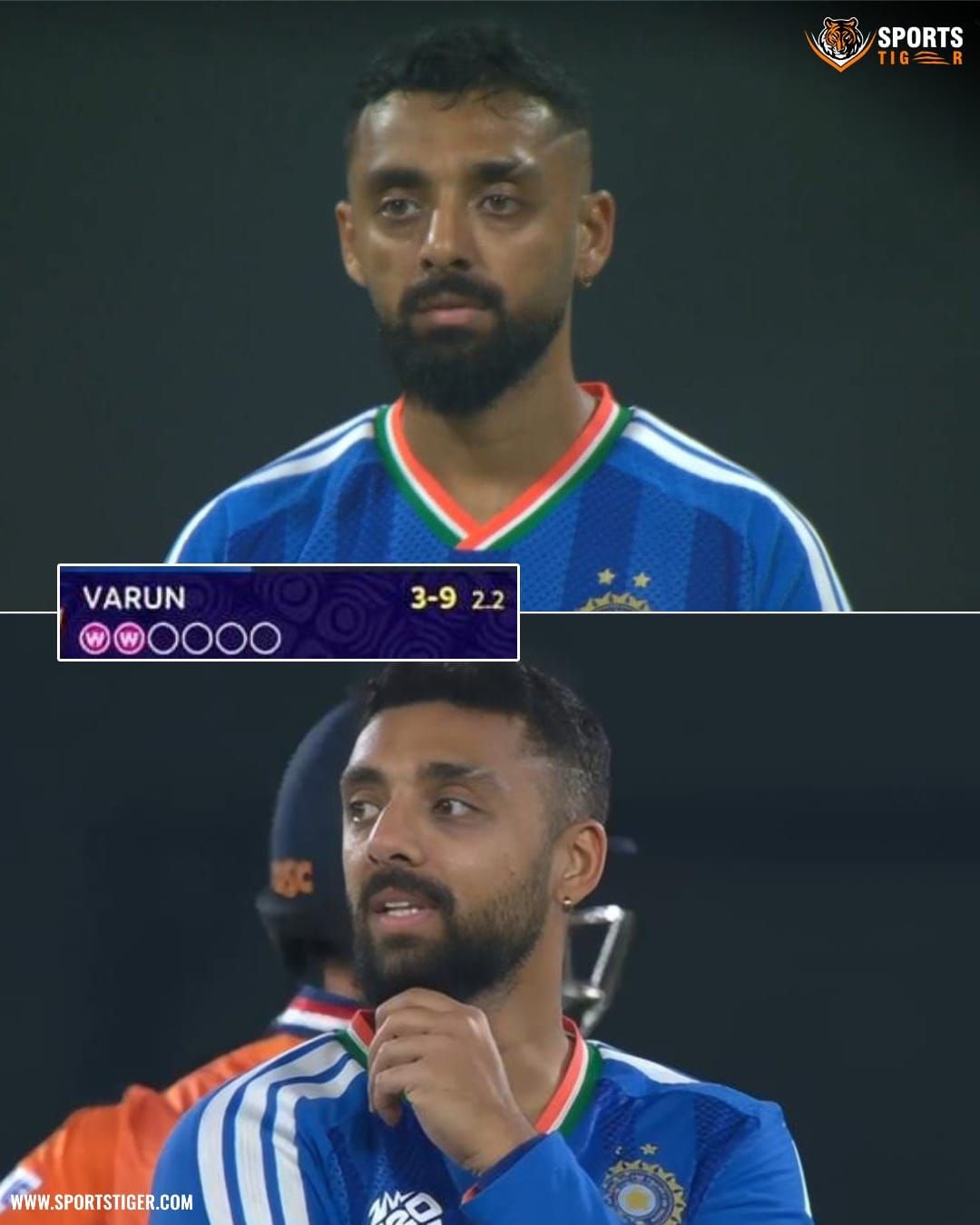 varun two wickets in two balls