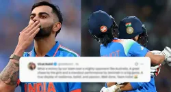 virat kohli drops first reaction after india women beat australia in cwc 2025 semi final hails jemimah rodrigues sportstiger