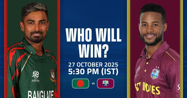 BAN vs WI 1st T20I Match Prediction: Who will win today’s match?